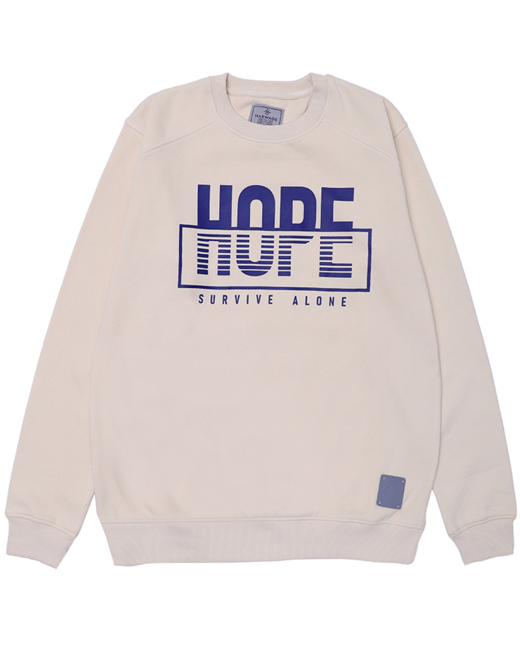 Men Regular Fit SweatShirt – Cream - Harwage