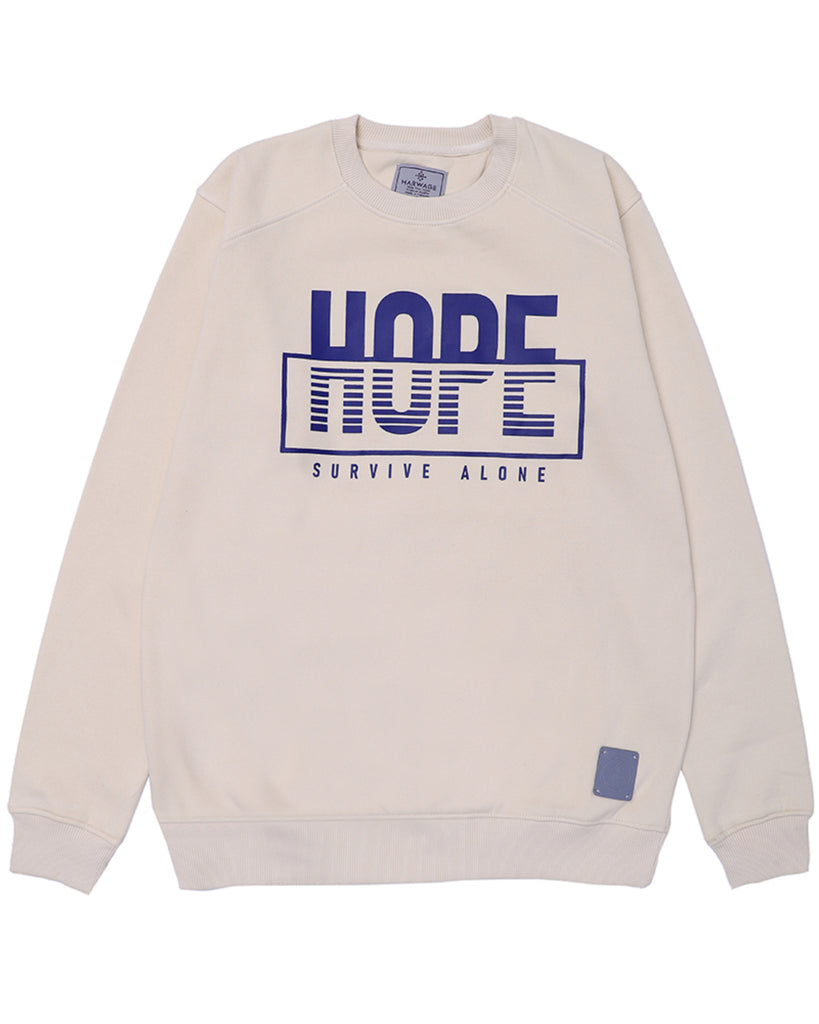 Men Regular Fit SweatShirt – Cream - Harwage