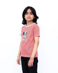 Girls Graphic Tee – Red