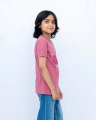 Girls Printed Graphic Shirt – China Rose