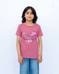 Girls Printed Graphic Shirt – China Rose