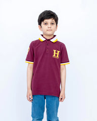 Boys Regular Fit Polo – Maroon