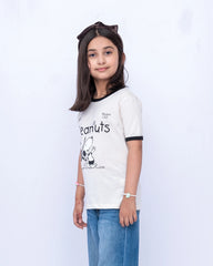 Junior Graphic T-Shirt – Bone White