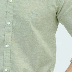 Men Basic Oxford Shirt - Green - Harwage