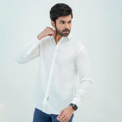 Men Basic Oxford Shirt - White - Harwage