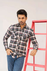 Men Casual Dress Shirt - Checkered - Harwage