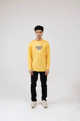 Men Full Sleeve T-Shirt - Yellow - Harwage