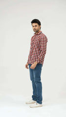 Men Casual Dress Shirt - Multi Checkered - Harwage