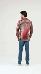Men Casual Dress Shirt - Multi Checkered - Harwage