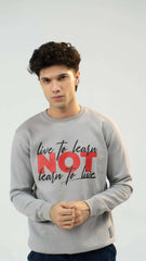 Men Regular Fit Sweatshirt - Gray - Harwage