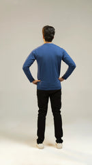 Men Full Sleeve Shirt - Blue - Harwage