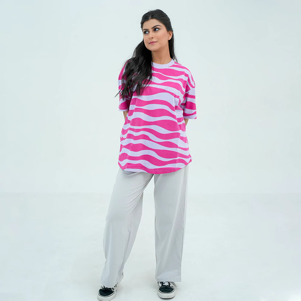 Women Graphic Oversized T-Shirt – 2 Colors - Harwage