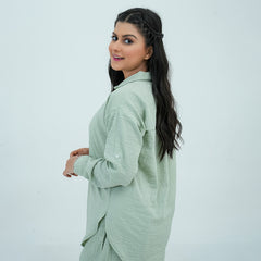 Women Basic Co-Ord Set - Green - Harwage