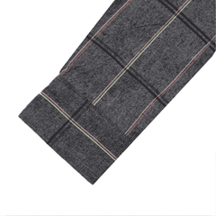 Men Grey Checkered Casual Shirt - Harwage