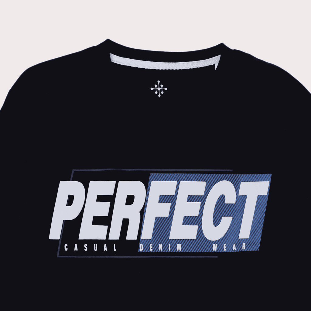 Men Printed Full-Sleeve T-Shirt – Jet Black - Harwage
