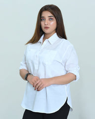 Women Basic Half Placket Shirt – 3 Colors - Harwage