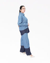 Women Denim Co-Ord Set – LT Blue