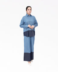 Women Denim Co-Ord Set – LT Blue