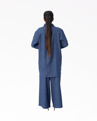 Women Denim Co-Ord Set – Mid Blue