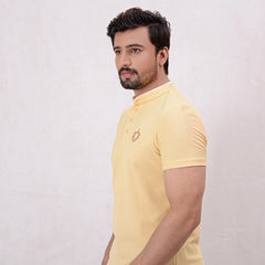 Men Ban Neck Polo Shirt - 3 Colors - Harwage