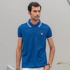 Men Plain Contrast Tipping Polo Shirt - 5 Colors - Harwage