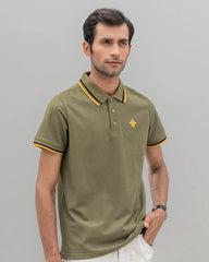 Men Plain Contrast Tipping Polo Shirt - 5 Colors - Harwage