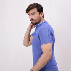 Men Ban Neck Polo Shirt - 3 Colors - Harwage