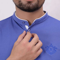 Men Ban Neck Polo Shirt - 3 Colors - Harwage